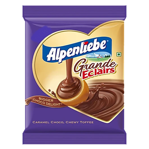 Alpenliebe Eclairs Caramel choco Candy Pouch 300g (100 units)