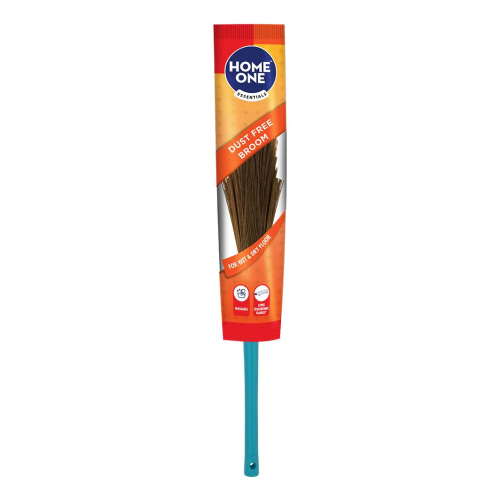 Home One Dustfree Blue Broom with Plastic Handle