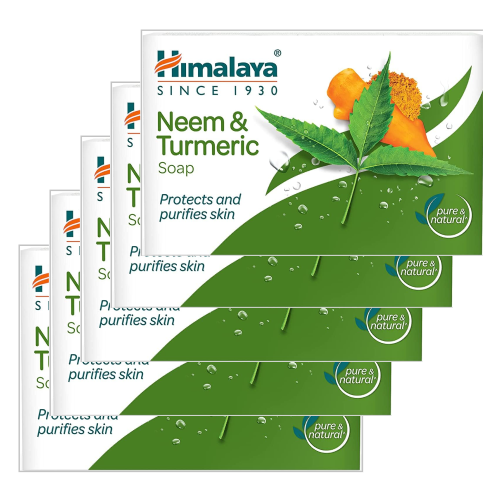 Himalaya Neem and Turmeric Bath Soap Buy 4 Get 1 Free (75g x 5)